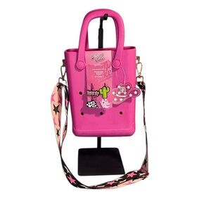 Moon Cake Hot Pink Mini Travel Tote - All-In-One Kit with Charms & Strap
